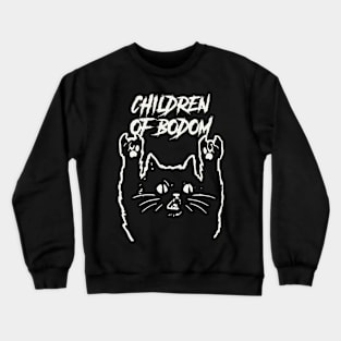 children of bodom metal cat Crewneck Sweatshirt